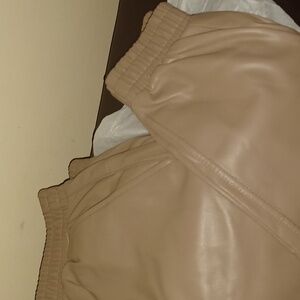 Xs Faux Leather Joggers With Pockets CbyOne